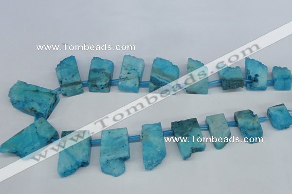 CTD649 Top drilled 15*25mm - 25*40mm freeform quartz beads