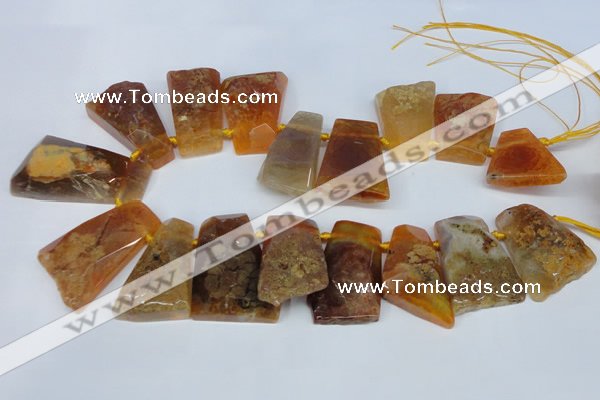 CTD657 Top drilled 25*40mm - 30*55mm freeform agate beads