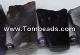 CTD659 Top drilled 25*40mm - 30*55mm freeform agate beads