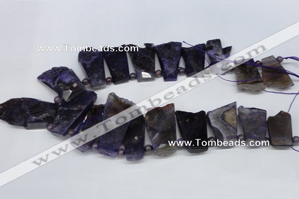 CTD659 Top drilled 25*40mm - 30*55mm freeform agate beads