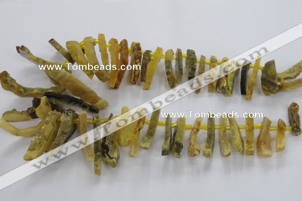 CTD670 Top drilled 10*25mm - 12*45mm wand agate gemstone beads