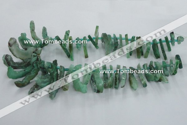 CTD673 Top drilled 10*25mm - 12*45mm wand agate gemstone beads