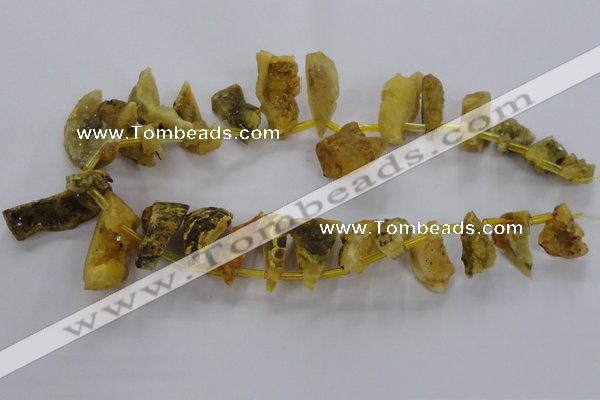 CTD678 Top drilled 12*20mm - 15*45mm freeform agate gemstone beads