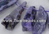 CTD680 Top drilled 12*20mm - 15*45mm freeform agate gemstone beads