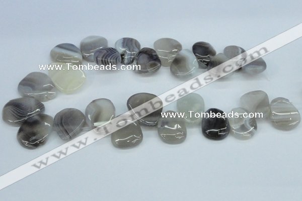 CTD695 Top drilled 18*25mm - 22*30mm freeform agate gemstone beads