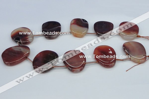 CTD700 Top drilled 30*40mm freeform agate gemstone beads