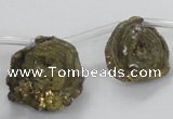 CTD705 Top drilled 15*20mm - 25*30mm freeform plated agate beads