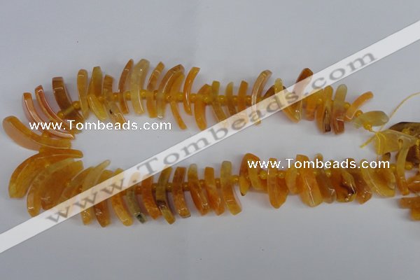 CTD710 Top drilled 12*25mm - 15*40mm wand agate gemstone beads