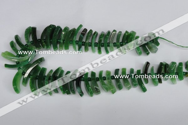 CTD713 Top drilled 12*25mm - 15*40mm wand agate gemstone beads