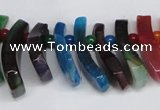 CTD714 Top drilled 12*25mm - 15*40mm wand agate gemstone beads