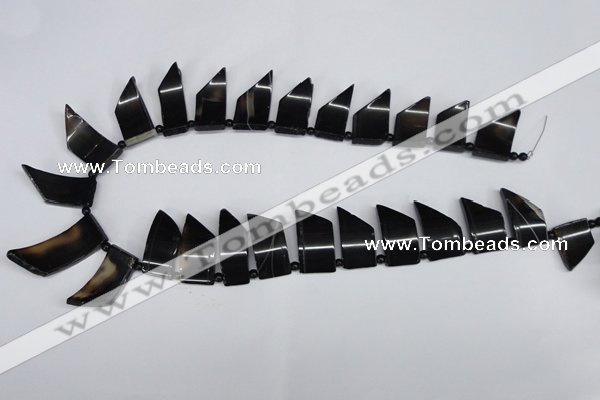 CTD737 Top drilled 15*20mm - 15*40mm wand agate gemstone beads