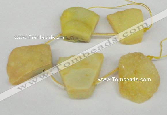 CTD760 Top drilled 25*30mm - 30*35mm freeform agate beads