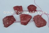 CTD761 Top drilled 25*30mm - 30*35mm freeform agate beads