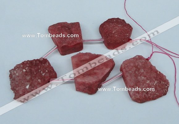 CTD761 Top drilled 25*30mm - 30*35mm freeform agate beads