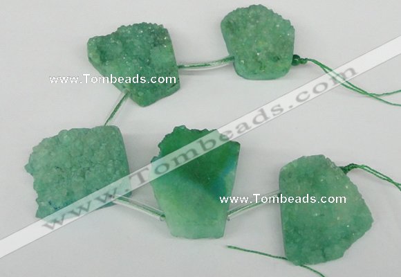 CTD763 Top drilled 25*30mm - 30*35mm freeform agate beads