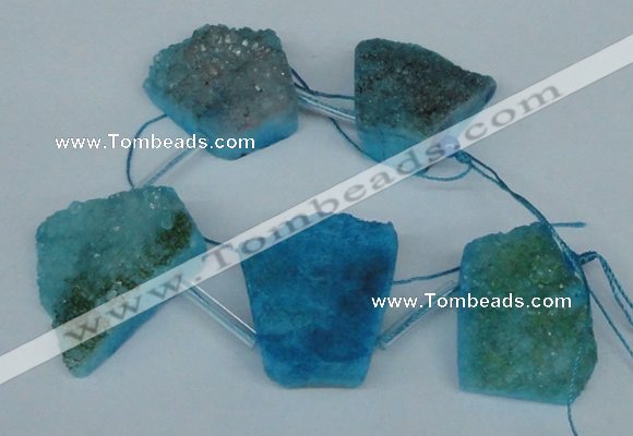 CTD764 Top drilled 25*30mm - 30*35mm freeform agate beads