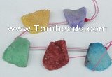 CTD765 Top drilled 25*30mm - 30*35mm freeform agate beads