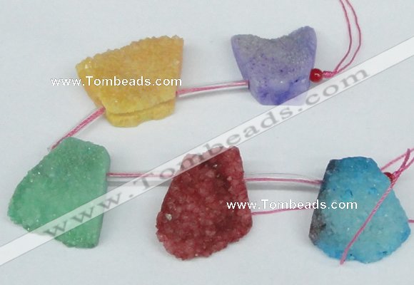 CTD765 Top drilled 25*30mm - 30*35mm freeform agate beads