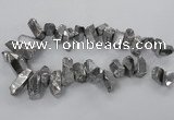 CTD781 Top drilled 8*18mm - 15*35mm nuggets plated quartz beads