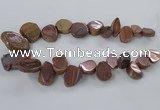 CTD788 Top drilled 15*20mm - 25*35mm freeform plated agate beads