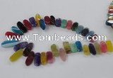 CTD792 Top drilled 10*18mm - 12*30mm wand agate gemstone beads