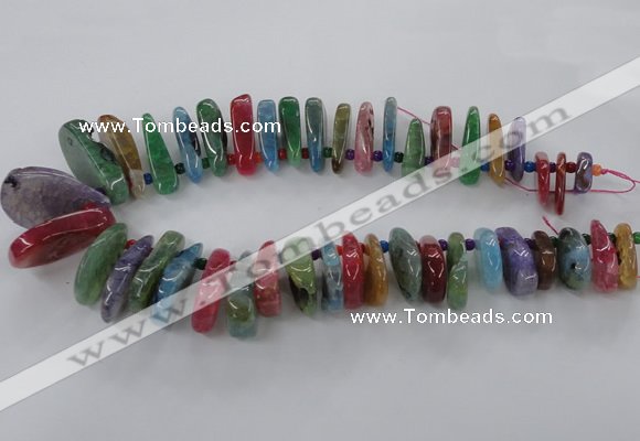 CTD793 Top drilled 15*25mm - 25*40mm freeform agate gemstone beads