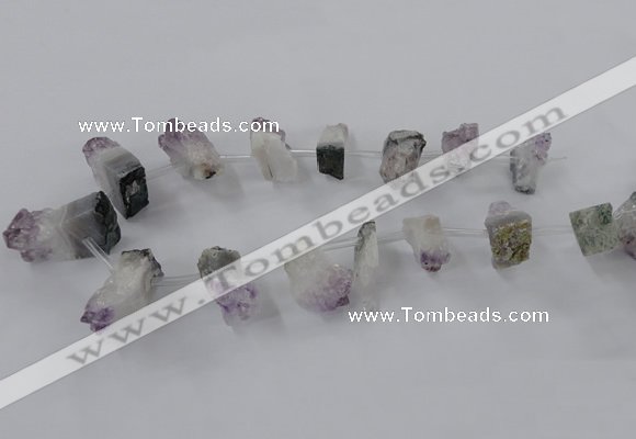 CTD797 Top drilled 18*20mm - 25*40mm freeform amethyst gemstone beads