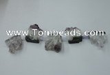 CTD798 Top drilled 20*30mm - 25*35mm freeform amethyst beads