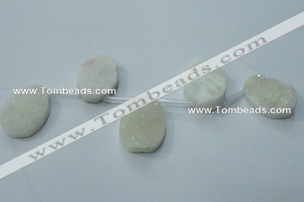 CTD800 Top drilled 20*30mm - 25*35mm freeform agate beads
