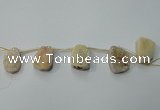 CTD801 Top drilled 20*30mm - 25*35mm freeform agate beads