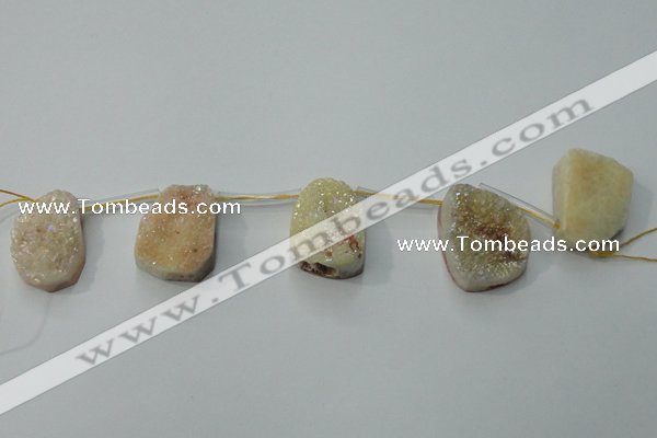 CTD801 Top drilled 20*30mm - 25*35mm freeform agate beads
