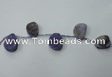 CTD803 Top drilled 20*30mm - 25*35mm freeform agate beads