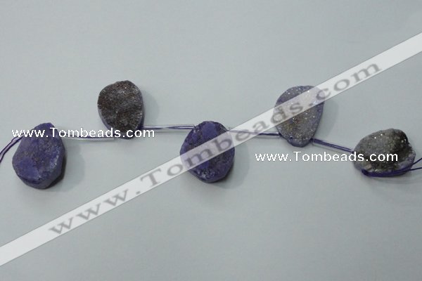 CTD803 Top drilled 20*30mm - 25*35mm freeform agate beads