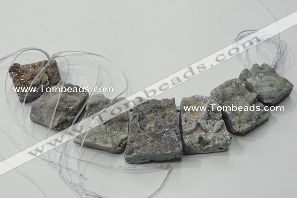 CTD820 Top drilled 20*30mm - 35*45mm trapezoid agate beads