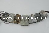 CTD822 Top drilled 20*30mm - 35*45mm trapezoid agate beads