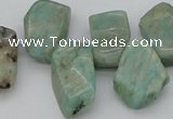 CTD826 Top drilled 15*20mm - 20*25mm freeform Russian amazonite beads