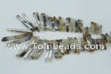 CTD830 15.5 inches 6*30mm - 7*65mm sticks montana agate beads