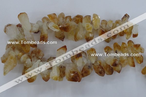 CTD840 Top drilled 10*20mm - 15*30mm nuggets citrine gemstone beads