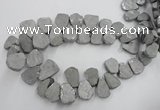 CTD900 Top drilled 15*20mm - 20*30mm freeform plated quartz beads