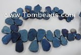 CTD902 Top drilled 15*20mm - 20*30mm freeform plated quartz beads