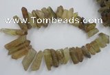 CTD929 Top drilled 13*18mm - 15*40mm wand lemon quartz beads