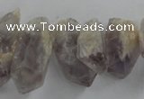 CTD933 Top drilled 10*14mm - 15*25mm faceted nuggets amethyst beads