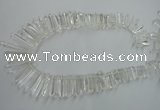 CTD936 Top drilled 6*15mm - 7*40mm wand A grade white crystal beads