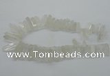 CTD937 Top drilled 6*20mm - 8*35mm sticks white crystal beads