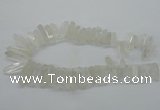 CTD937 Top drilled 6*20mm - 8*35mm sticks white crystal beads