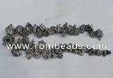 CTD943 Top drilled 10*15mm - 15*25mm nuggets plated druzy agate beads