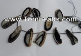 CTD963 Top drilled 15*35mm - 25*55mm freeform agate gemstone beads