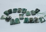 CTD966 Top drilled 22*30mm trapezoid agate gemstone beads