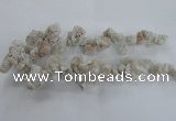 CTD975 Top drilled 10*15mm - 15*25mm nuggets plated druzy agate beads