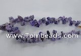 CTD977 Top drilled 10*15mm - 15*25mm nuggets plated druzy agate beads